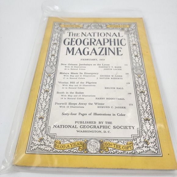 Other - National Geographic Magazine February 1953 No  Insert